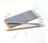 That's My Pencil 12 Personalised Hexagonal Graphite Pencils - Embossed with Name, German Made Pencils and Printed in the UK (Lilac Grey)