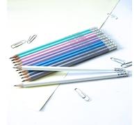 That's My Pencil 12 Personalised Hexagonal Graphite Pencils - Embossed with Name, German Made Pencils and Printed in the UK (Pastel Rainbow)