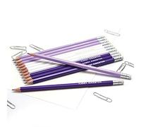 That's My Pencil 12 Personalised Hexagonal Graphite Pencils - Embossed with Name, German Made Pencils and Printed in the UK (Mix Lilac/White/Purple)