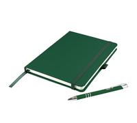 That's My Pencil A5 Notebook/Journal with Matching Pens, Lined Pages, Ribbon, sustainably sourced paper (Bottle Green)