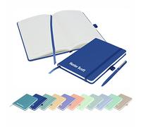 That's My Pencil Pastel Shades A5 Notebooks Personalised with name/Note Pad- Printed with Name with a matching pens (Royal Blue)