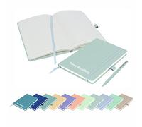 That's My Pencil Pastel Shades A5 Notebooks Personalised with name/Note Pad- Printed with Name with a matching pens (Pastel Celeste)