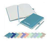 That's My Pencil Pastel Shades A5 Notebooks Personalised with name/Note Pad- Printed with Name with a matching pens (Teal)