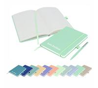 That's My Pencil Pastel Shades A5 Notebooks Personalised with name/Note Pad- Printed with Name with a matching pens (Pastel Aqua Marine)