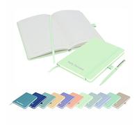 That's My Pencil Pastel Shades A5 Notebooks Personalised with name/Note Pad- Printed with Name with a matching pens (Pastel Mint)