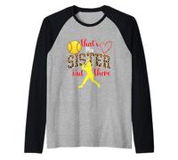 That's My Sister Out There - Softball Sister Softballer Raglan Baseball Tee