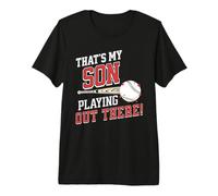 That's My Son Out There, Cute Baseball Mom Parent Premium T-Shirt