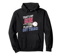 That's My Son Out There, Cute Baseball Parent Mom Dad Pullover Hoodie