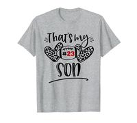 That's My Son Out There Number 23 Football Mom & Dad T-Shirt, Men, Heather Grey, 6X-Large