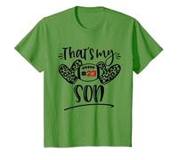That's My Son Out There Number 23 Football Mom & Dad T-Shirt, Youth, Grass Green, Medium