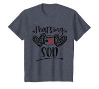 That's My Son Out There Number 23 Football Mom & Dad T-Shirt, Youth, Heather Blue, Large