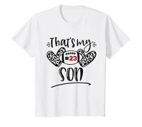 That's My Son Out There Number 23 Football Mom & Dad T-Shirt, Youth, White, 4T