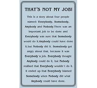 That's NOT My Job Retro Metal Sign Wall Decor Tin Sign Chic Art Wall Metal Decorations Funny Iron Plaque Signs Gift for Living Room 8x12 inch