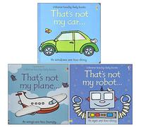 Thats Not My Touchy Feely Series 1 :3 Books Collection Set (Plane,Car,Robot)