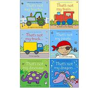 Thats Not My Touchy Feely Series Collection 6 Books Set (Tractor, Train, Truck, Pirate, Dinosaur, Dragon)