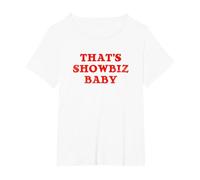 Thats Showbiz Baby - Retro Classic T-Shirt, Women's Plus, White, 2X