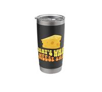 That's What Cheese Said Wavy Text Retro Funny Cheese Pun Stainless Steel Insulated Tumbler