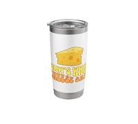 That's What Cheese Said Wavy Text Retro Funny Cheese Pun Stainless Steel Insulated Tumbler