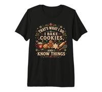 That's What I Do I Bake Cookies and I Know Things Christmas Premium T-Shirt