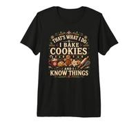 That's What I Do I Bake Cookies and I Know Things Christmas Premium T-Shirt
