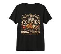 That's What I Do I Bake Cookies and I Know Things Christmas Premium T-Shirt