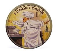 That's What I Do I Cook I Drink And I Know Things sign, Cooking Lover, Drinking Lover, Wine Lover, Vintage Cooking sign, Round Tin Sign Wall Sign Wall Decor Gift for Mom, Dad,Tin Sign 12X12 Inch