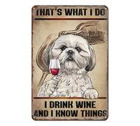 That'S What I Do I Drink Wine And I Know Things Signsignsaluminumfor Kitchen Home Office Bar Cafe Decor Funny Vintage Metal Sign Poster 8X12 Inches