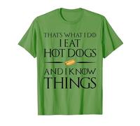 That's What I Do I Eat and Know Things - Hot Dogs T-Shirt, Men, Grass Green, XX-Large