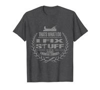 That's What I Do I Fix Stuff and I Know Things Funny Saying T-Shirt, Men, Dark Heather Grey, Large