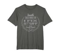 That's What I Do I Fix Stuff and I Know Things Funny Saying T-Shirt, Men's Big and Tall, Asphalt Grey, 4X Tall