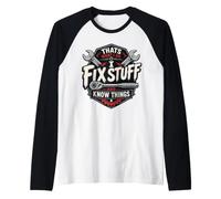 That's What I Do I Fix Stuff and Know Things Mechanic Raglan Baseball Tee