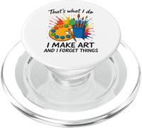 That's What I Do I Make Art And I Forget Things Artist Brain PopSockets PopGrip for MagSafe
