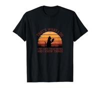 That's What I Do I Pet Cats I Read Books I Know Things Value Graphic T-Shirt, Men, Black, M