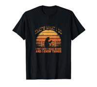 That's What I Do I Pet Cats Read Books Know Things Value Graphic T-Shirt, Men, Black, S