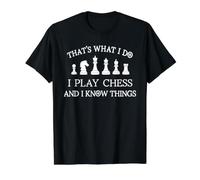 That's What I Do I Play Chess and I Know Things Funny Chess Value Graphic T-Shirt, Men, Black, M