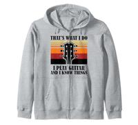 That's What I Do I Play Guitar And I Know Things Vintage Zip Hoodie