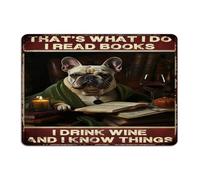 That's What I Do I Read Books Country Metal Signs Outdoor Rustic Living Room Wall Art Plaques Book Lover Readers Writers Librarian Home Décor Metal Plaque for Coffee Bar Front Door Entryway 10x14