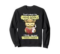 That's What I Do I Read Books I Drink Tea Lover Owl Bookworm Sweatshirt