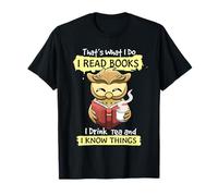 That's What I Do I Read Books I Drink Tea Lover Owl Bookworm T-Shirt
