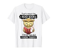 That's What I Do I Read Books I Drink Tea Lover Owl Bookworm T-Shirt