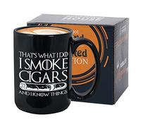 That's What I Do I Smoke Cigars, Cigarette Mug 15 oz, Tobacco Cigar Lover Smoker Gift Decor Man Father Dad Stepdad Uncle Grandpa Boyfriend, Black