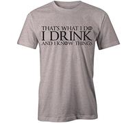 That's What I Do T-Shirt Game of Thrones GoT Mens Top Tee Jon Snow, M, Sports Grey