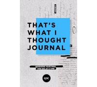 That's What I Thought Journal: Mental Health and Psalm 139