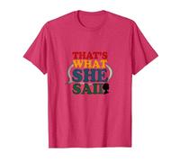 That's What She Said Retro Funny Quote Speech Bubble T-Shirt, Men, Red Heather, S