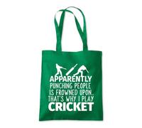That's Why I Play Cricket Tote Shopping Bag 10 Litres Capacity 42 x 38cm