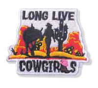 ThatsRad Country Western Embroidered Patch Cowboy Cowgirl Rodeo Darlin Howdy Iron On (Long Live Cowgirls)