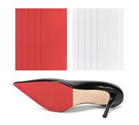 Thatyro 10 Pieces Clear Red Bottom Shoe Protector, Anti-Skid Sole Protector Bottom, Self-Adhesive Non Slip Shoe Pads for Sneakers High Heels Flats Grips Women Men