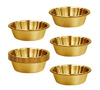 Thatyro 10Pack 2.3OZ Stainless Steel Sauce Dish, Seasoning Dishes, Premium Sushi Dipping Bowl Saucers, Metal Ramekins, Mini Appetizer Plates, Individual Condiment Sauce Cups (Gold)