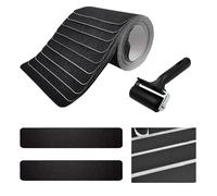 Thatyro 15 Pack Outdoor Non Slip Stair Treads, 24" x 4" Pre-cut Anti Slip Tape Strips with Roller, Weather Resistant Grip Tape for Steps Wooden Indoor Staircase Floor Ramp Ladder (10cm)