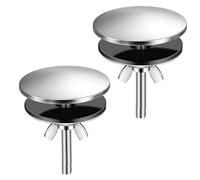 Thatyro 2PCS Kitchen Sink Hole Cover Stainless Steel Faucet Hole Covers 2 Inch Sink Sprayer Hole Cap Sink Tap Hole Plate Stopper Cover Blanking Metal Plug (Silver)